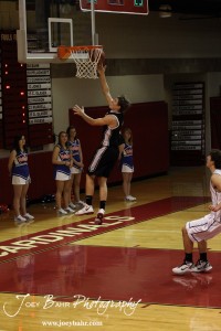 Ellsworth Bearcat Shane Wilson (#3) goes for a layup during the 2012 Hoisington Winter Jam Basketball Tournament.