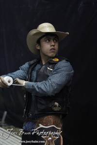 Championship Bull Riding Roto-Mix Dodge City Shootout A competitor tapes up before his ride in the Championship Bull Riding Roto-Mix Dodge City Shootout at United Wireless Arena in Dodge City, Kansas on March 17, 2012. Photo: Joey Bahr