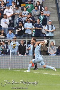 Sporting_KC_vs_LA_Galaxy_4-7-12_0436 Sporting Kansas City Defender Matt Besler (#5) throws the ball into play against LA Galaxy at LIVESTRONG Sporting Park in Kansas City, Kansas on April 7, 2012. (Photo: Joey Bahr, www.joeybahr.com)