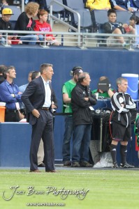 Sporting_KC_vs_LA_Galaxy_4-7-12_0643 Sporting Kansas City Peter Vermes watches the match against LA Galaxy at LIVESTRONG Sporting Park in Kansas City, Kansas on April 7, 2012. (Photo: Joey Bahr, www.joeybahr.com)