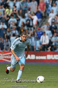 Sporting_KC_vs_LA_Galaxy_4-7-12_1148 Sporting Kansas City Midfielder Graham Zusi (#8) drives down the field against LA Galaxy at LIVESTRONG Sporting Park in Kansas City, Kansas on April 7, 2012. (Photo: Joey Bahr, www.joeybahr.com)