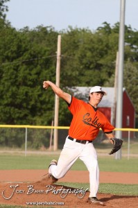 KSHSAA 4A Regional Baseball Championship Colby Eagles pitcher Zack Stones (#11) throws a pitch against the Nickerson Panthers at the KSHSAA 4A Regional Baseball Championship at Legion Field in Hoisington, Kansas on May 16, 2012. (Photo: Joey Bahr, www.joeybahr.com)