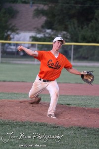 KSHSAA 4A Regional Baseball Championship Colby Eagles pitcher Jordan Rasmussen (#2) throws a pitch against the Nickerson Panthers at the KSHSAA 4A Regional Baseball Championship at Legion Field in Hoisington, Kansas on May 16, 2012. (Photo: Joey Bahr, www.joeybahr.com)