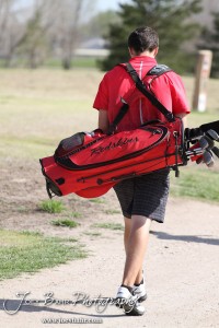 Liberal Redskin Blake Brenneman walks to the next tee box during the Great Bend High School Boys Golf Invitational Tournament at The Club at Stoneridge in Great Bend, Kansas on April 29, 2013. (Photo: Joey Bahr, www.joeybahr.com)