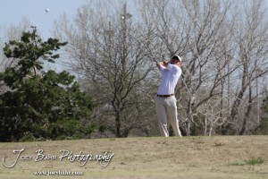Garden City Buffalo Lucas Goss tees off during the Great Bend High School Boys Golf Invitational Tournament at The Club at Stoneridge in Great Bend, Kansas on April 29, 2013. (Photo: Joey Bahr, www.joeybahr.com)