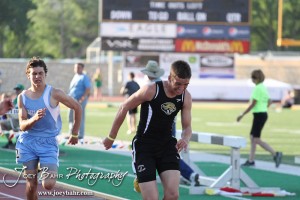 during the 2013 KSHSAA Class 1A Regional Track and Field competition at Lewis Field on the campus of Fort Hays State University in Hays, Kansas on May 17, 2013. (Photo: Joey Bahr, www.joeybahr.com)