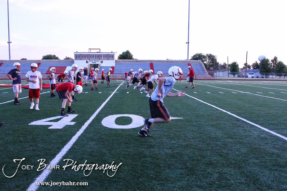 Hoisington Football Practice 81616 Joey Bahr Photography
