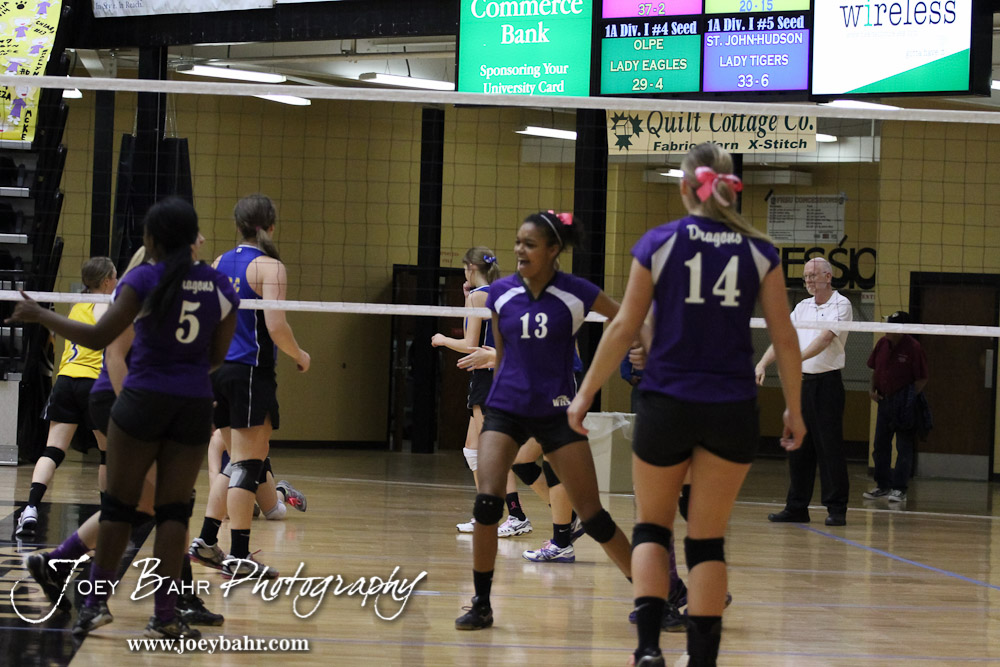 KSHSAA 1A Div II State Volleyball – Wilson vs Southern Coffey County 10-26-12
